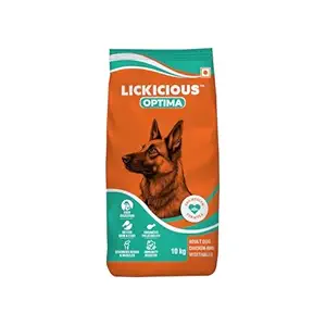 Optima Dry Dog Food Adult 10 KG | Chicken & Vegetable | Complete and Balanced Optimum Nutrition for Pedigree Dogs | Great Taste & Easy Digestion