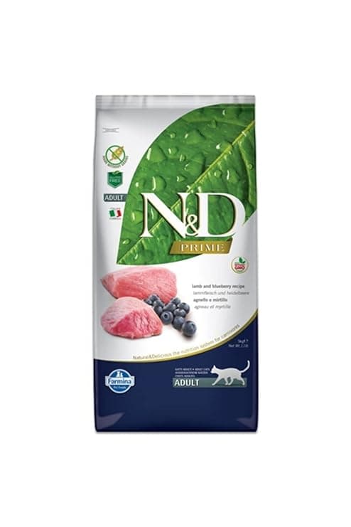 N&D Farmina Pet Foods Dry Farmina Grain Free Lamb and Blueberry Adult Cat Food, 1.5 Kg