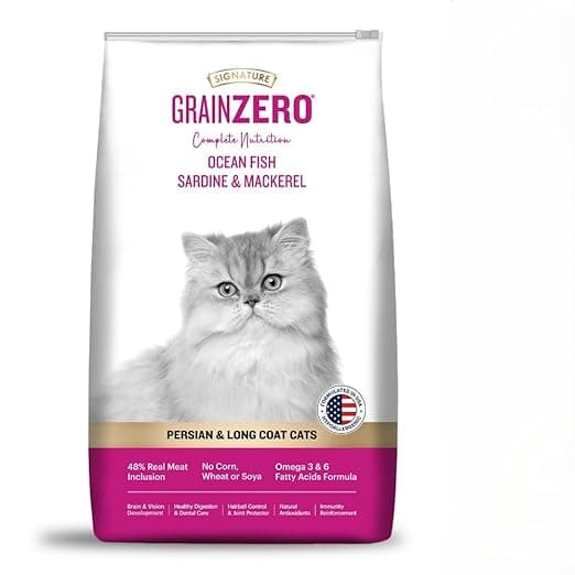 Grain Zero Persian Dry Cat Food 1.2kg | Ocean Fish, Sardine & Mackerel | 48% Fresh Fish Inclusion, No Grain Formula, Gluten- Free, Hairball Control | for Persian & Long Coat Cats, All Life Stages - View 1