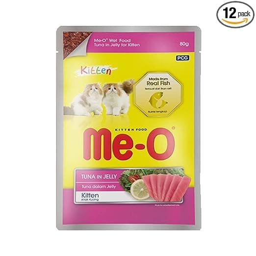 Me-O Wet Food, Tuna for Kitten, 80g, Pack of 12