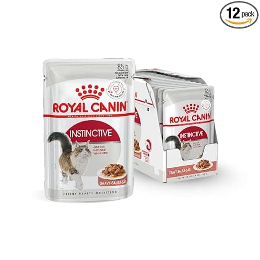Royal Canin Instinctive Adult Cat Food, 85 Grams, Pack of 12 Sachet, Wet Food, Supports Active Behavior, Urinary Tract Health & Renal Health, Instinctively Preferred - View 1