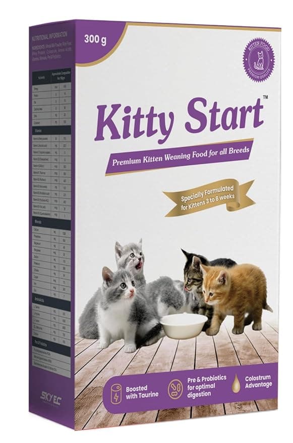 Premium Kitten Weaning Food | Dry Cat Food Double Strength Formula with Colostrum | Immune & Digestive Support | Cat Food for All Breeds, Pregnant & Lactating Cats | 300g - View 1