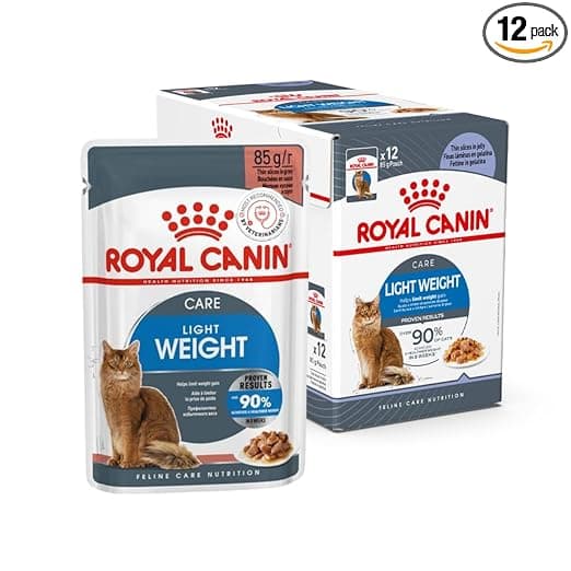 Royal Canin Light Weight Care Cat Food, 85 Grams, Pack of 12 Sachet, Wet Food, Maintains Muscle Mass, Limits Weight Gain, Digestive Health, and Urinary Health, Adult - View 1
