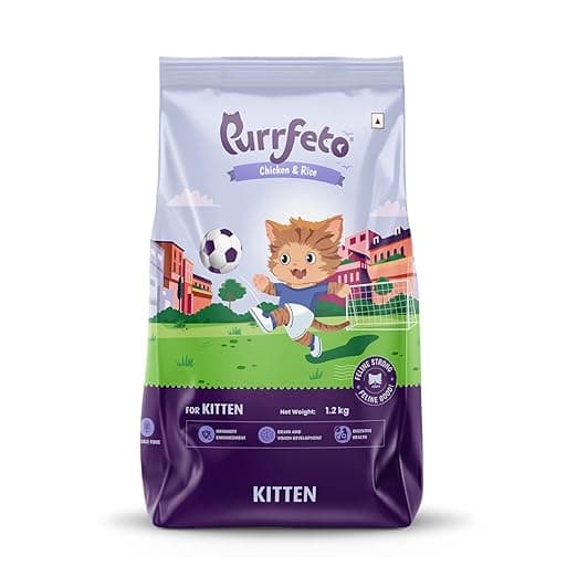 Kitten Dry Cat Food | Chicken & Rice | 1.2 kg |40% Reduction in Urinary Tract Diseases | Promotes Brain & Vision Development | Enhances Immunity |Improves Digestive Health