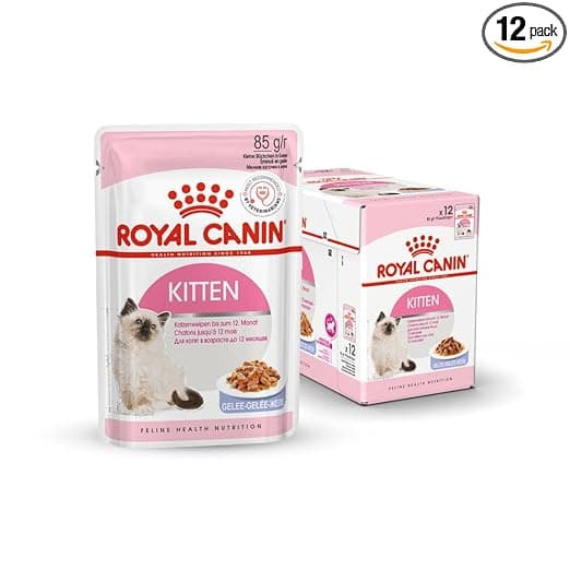 Royal Canin Instinctive Kitten Food, 85 Grams, Pack of 12 Sachet, Wet Food, Supports Strong Immune System, Indistinctively Preferred - View 1