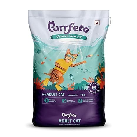 Adult Dry Cat Food | Chicken & Ocean Fish | 7 kg | 40% Reduction in Urinary Track Diseases |Anti Hairball Formula |Healthy Skin & Coat |Improves Digestive Health