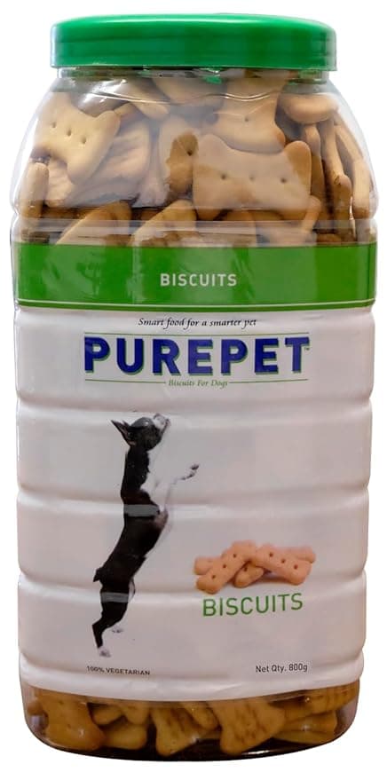 Purepet Dog Treats Biscuits 800g Pack | 100% Vegetable Flavour | Active Behaviour | Oral Health | Training and Behaviour | Healthy Immune System