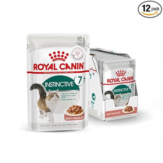 Royal Canin Instinctive Adult Cat Food, 85 Grams, Pack of 12 Sachet, Wet Food, Supports Vitality Complex & Renal Health, Instinctively Preferred - View 1