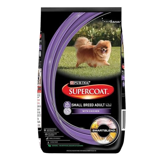 PURINA SUPERCOAT Adult Small Breed Dry Dog Food, Chicken, 3 kg