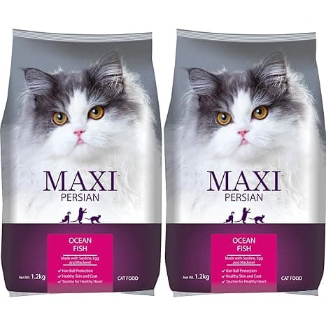 Maxi Persian All Lifstages Dry Cat Food, Ocean fish Flavor 1.2 kg (Buy 1 Get 1 Free ) Total 2.4 kg Pack