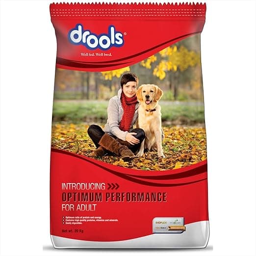 Drools Optimum Performance Adult Dry Dog Food, Chicken Flavour, 20 KG