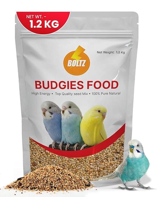 BOLTZ All Life Stages Bird Food for Budgies - Mix Seeds, Medium, 1200 g