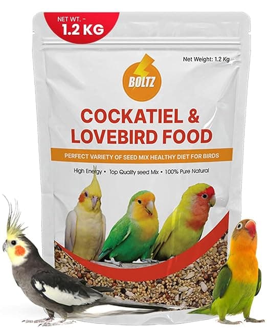 Boltz Adult Bird Food for Cockatiel & Lovebirds Mix Seeds, Canary Seed, Sunflower seed (1.2 KG)