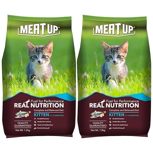 Meat Up Kitten (1-12 months) Dry Cat Food, Ocean Fish, 1.2kg (Buy 1 Get 1 Free),Total 2.4 Kg Pack - View 1