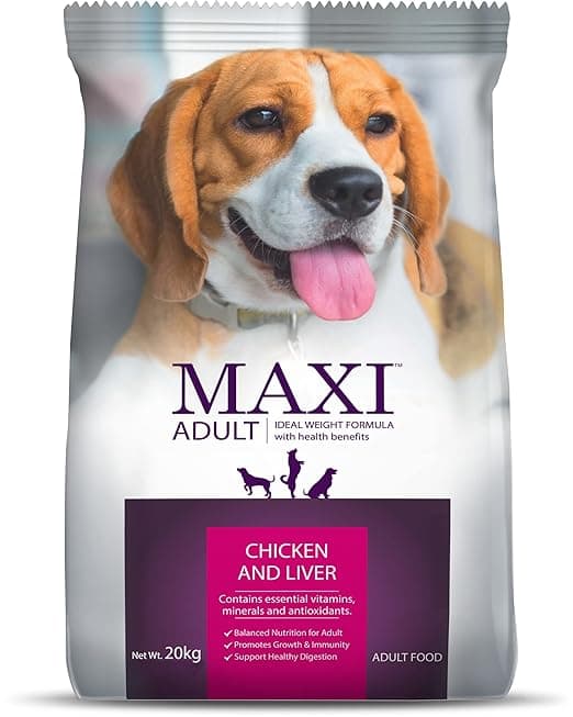 Dry Dog Food 20 kg Pack | Chicken and Liver Flavour | Promotes Growth & Immunity | Balanced Nutrition | Antioxidants