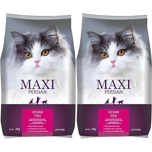 Maxi Persian All Lifstages Dry Cat Food, Ocean Fish Flavor 3kg (Buy 1 Get 1 Free ), Total 6 Kg Pack