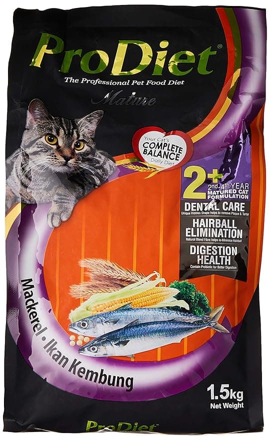 ProDiet Dry Cat Food Mackerel for Adult, (1+Years) 1.2 kg Pack