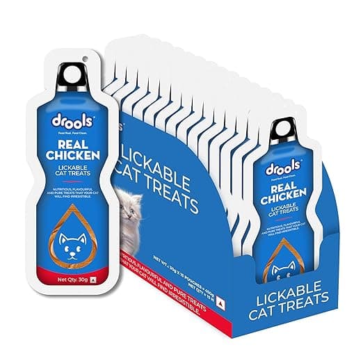 Drools All Life Stages Creamy Lickable Cat Treat (30g x 15) Total 450g Pack of 15| Real Chicken Flavour | Easy to Hand Feed | High Moisture | Easier Acceptance Protein - View 1