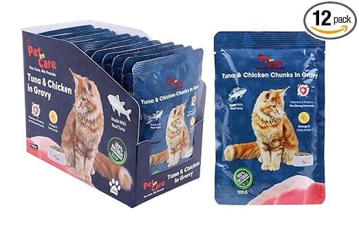 Wet Cat Food, Pure Tuna & Chicken Chunks in Gravy, Pack of 12 (12 X 100g) | Wet Food for Kittens | All Life Stages - View 1