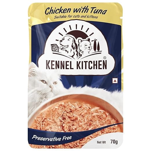 Kennel Kitchen Shreds in Gravy | Chicken with Tuna 70g | Wet Cat Food for Adult Cats and Kittens | Premium Cat Gravies with Natural Ingredients | Preservative Free - View 1